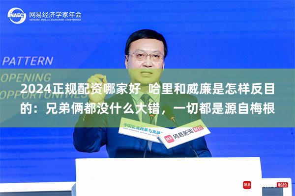 2024正规配资哪家好  哈里和威廉是怎样反目的：兄弟俩都没什么大错，一切都是源自梅根