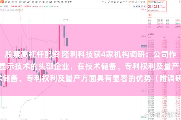 股票高杠杆配资 隆利科技获4家机构调研：公司作为Mini-LED车载背光显示技术的头部企业，在技术储备、专利权利及量产方面具有显著的优势（附调研问答）